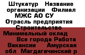 Штукатур › Название организации ­ Филиал МЖС АО СУ-155 › Отрасль предприятия ­ Строительство › Минимальный оклад ­ 35 000 - Все города Работа » Вакансии   . Амурская обл.,Магдагачинский р-н